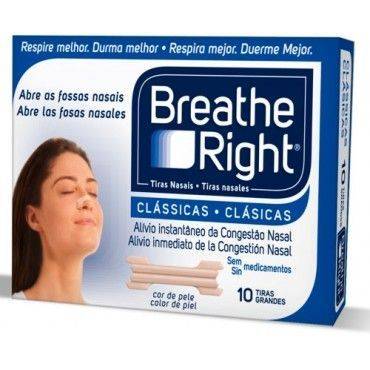 Breathe Right Tiras Nasales Clasicas Pequeñas/Medianas 10 Unidades