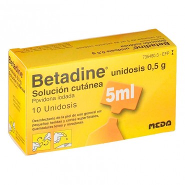 Betadine Solución cutánea 0,5 gr 10 Unidosis