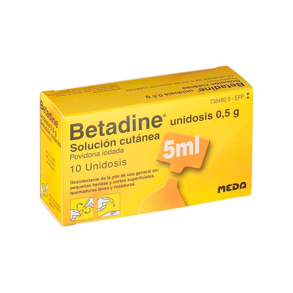 Betadine Solución cutánea 0,5 gr 10 Unidosis