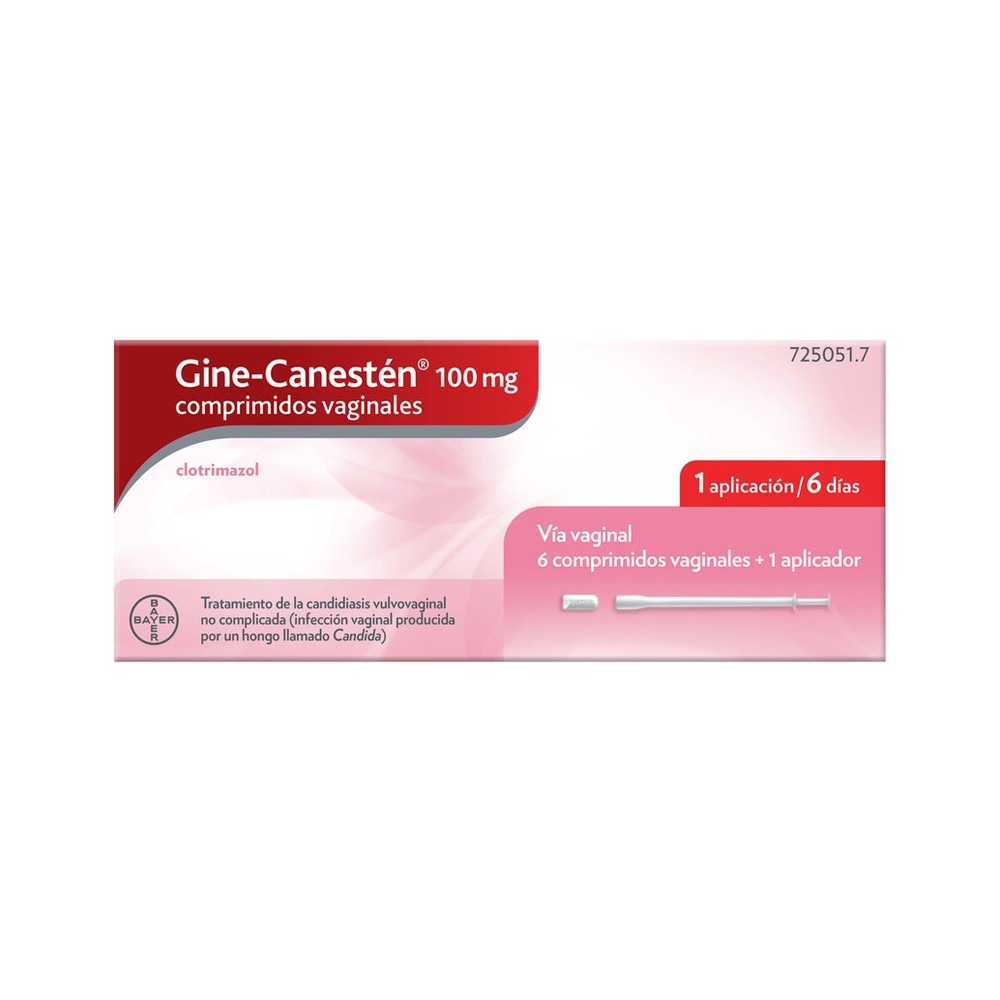 Gine Canesten 100 mg 6 comprimidos vaginales 1