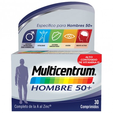 Multicentrum Hombre 50+ 30 Comprimidos 1